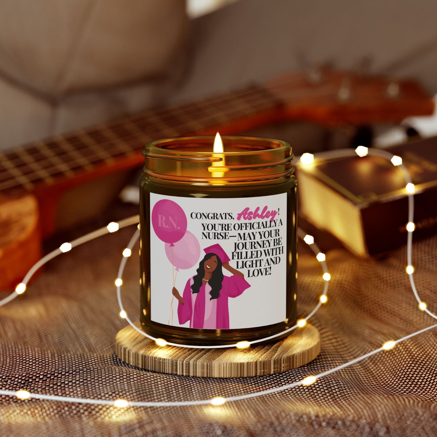 “Shining Nurse Star” Personalized Candle – Celebrate Your Nursing Journey!